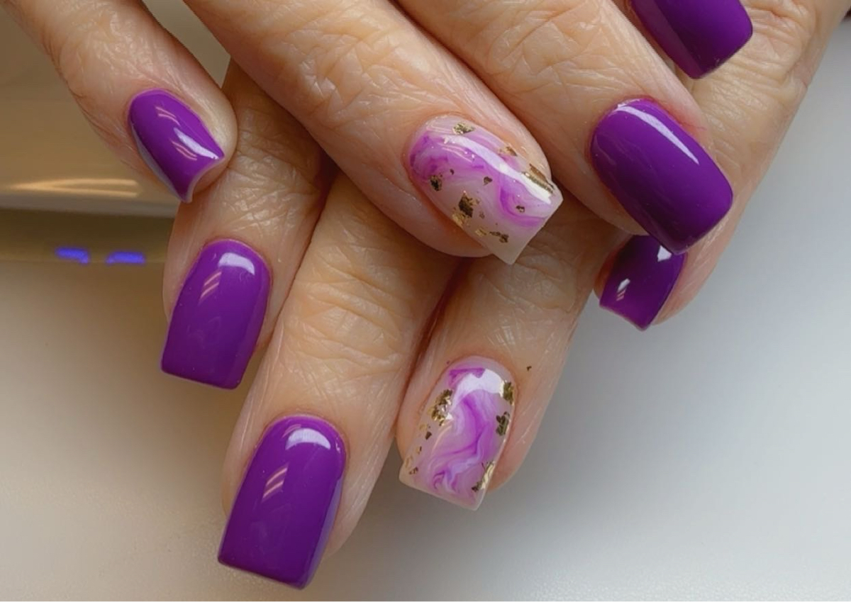 Acrylic overlay w/gel color