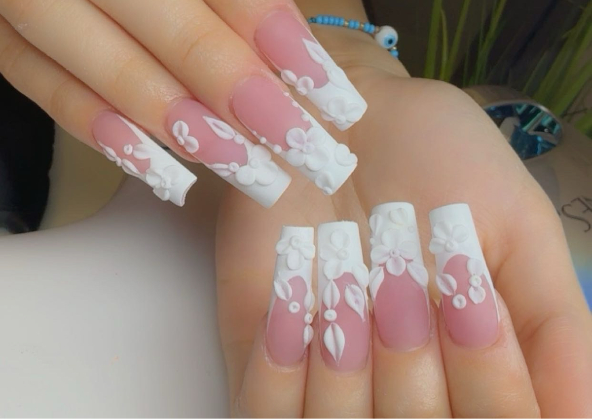 Full set french tip L/XL