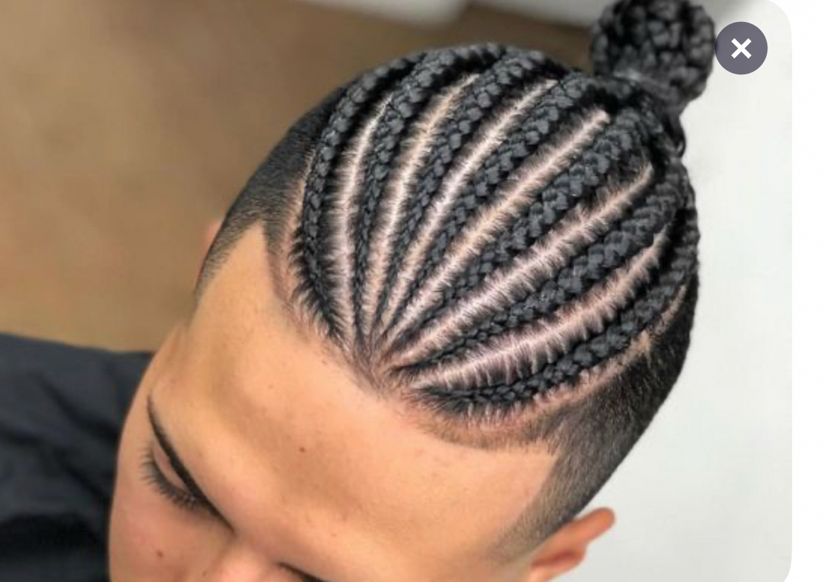 Half moon braid with hairpiece 