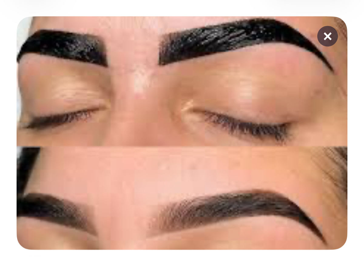 Eyebrow design with tint