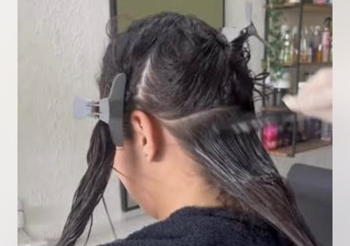Straightening with intercalation includes hair