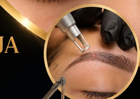 Remocion tatuaje ceja/ eyebrow tattoo Removal