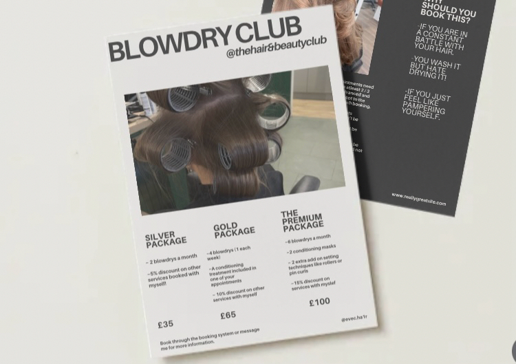 Gold blowdry package 