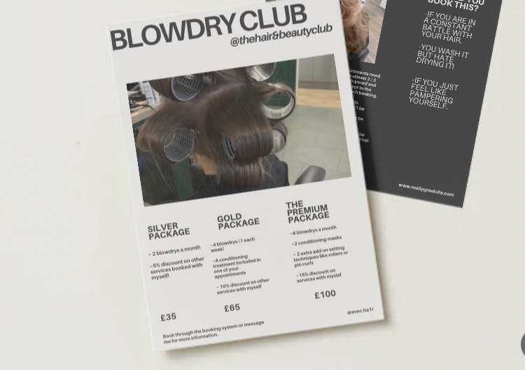 The premium blow dry package