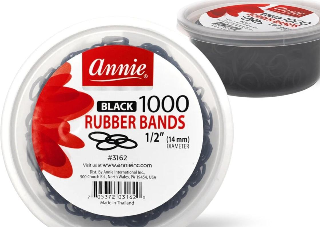 #3159 Annie 1/2-inch Rubber Bands Black