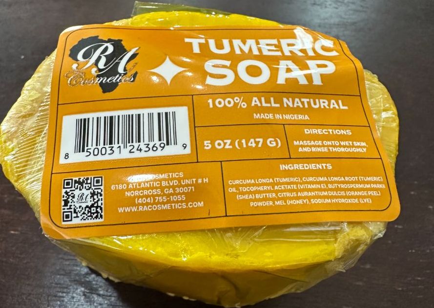 RA 100% All Natural Turmeric Soap Ba
