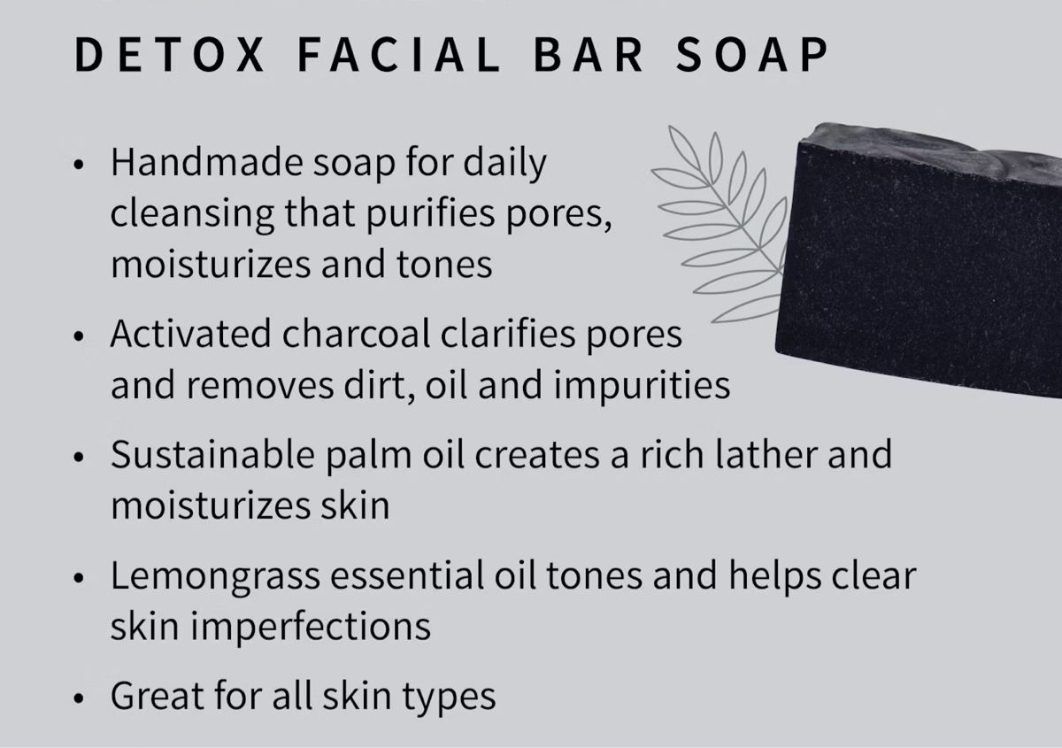 Charcoal Detox Facial Bar Soap