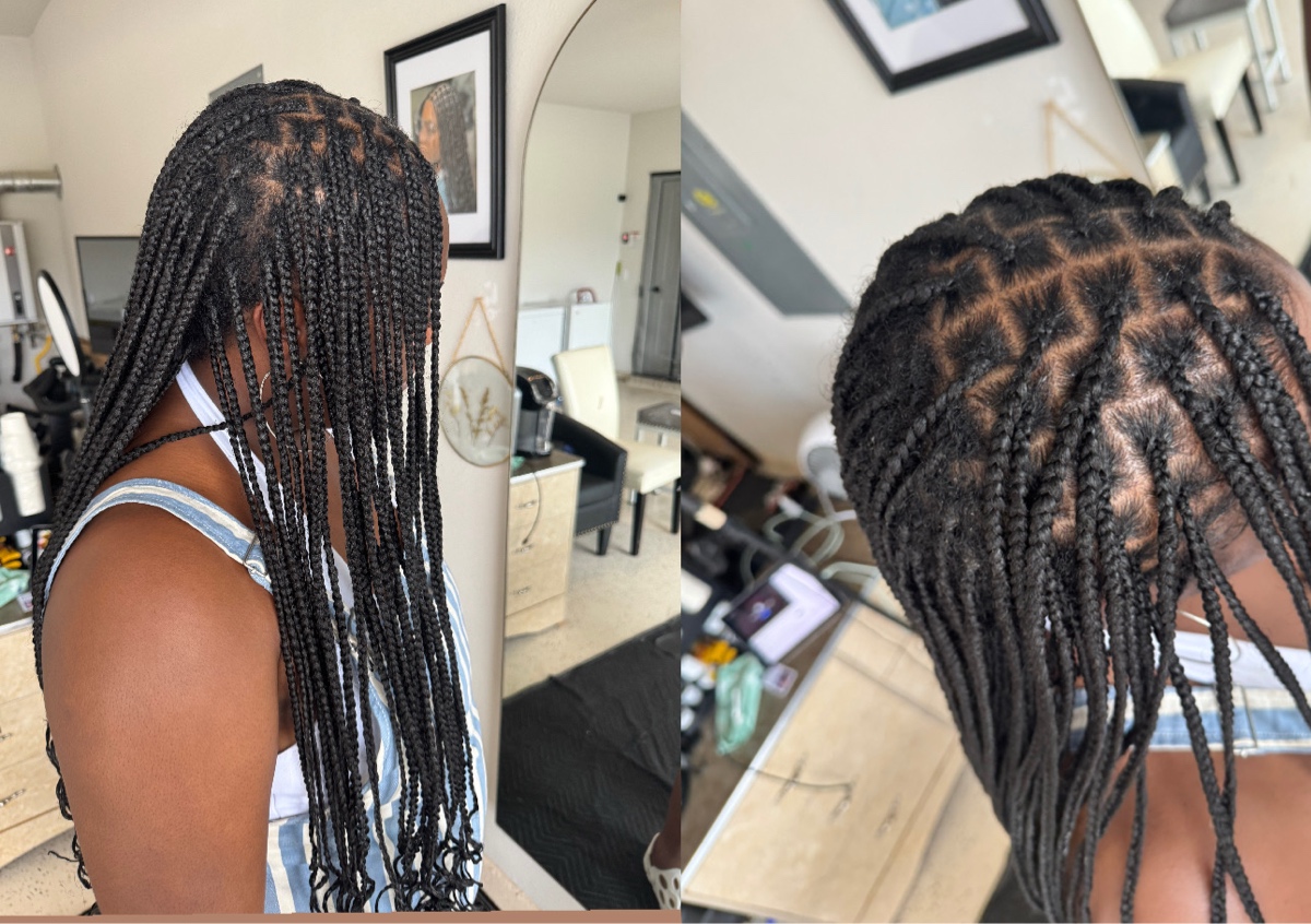 Touch up knotless medium size waist lenth 