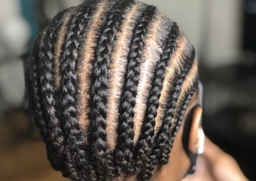 Regular Cornrows no attachment (up to 12) 