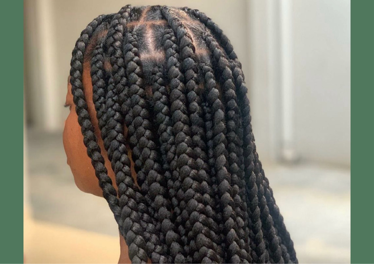 Box braid Large midback 