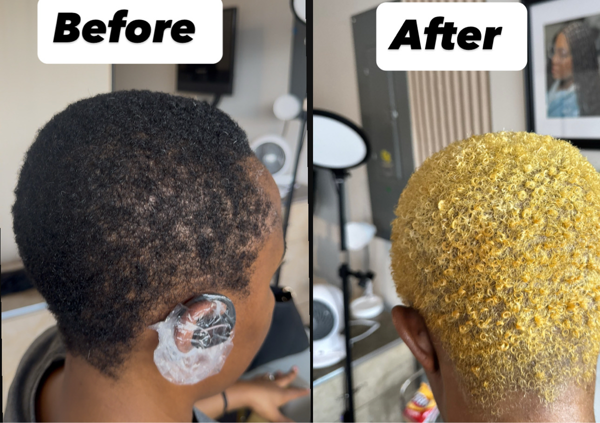 Pixie haircut on curly hair