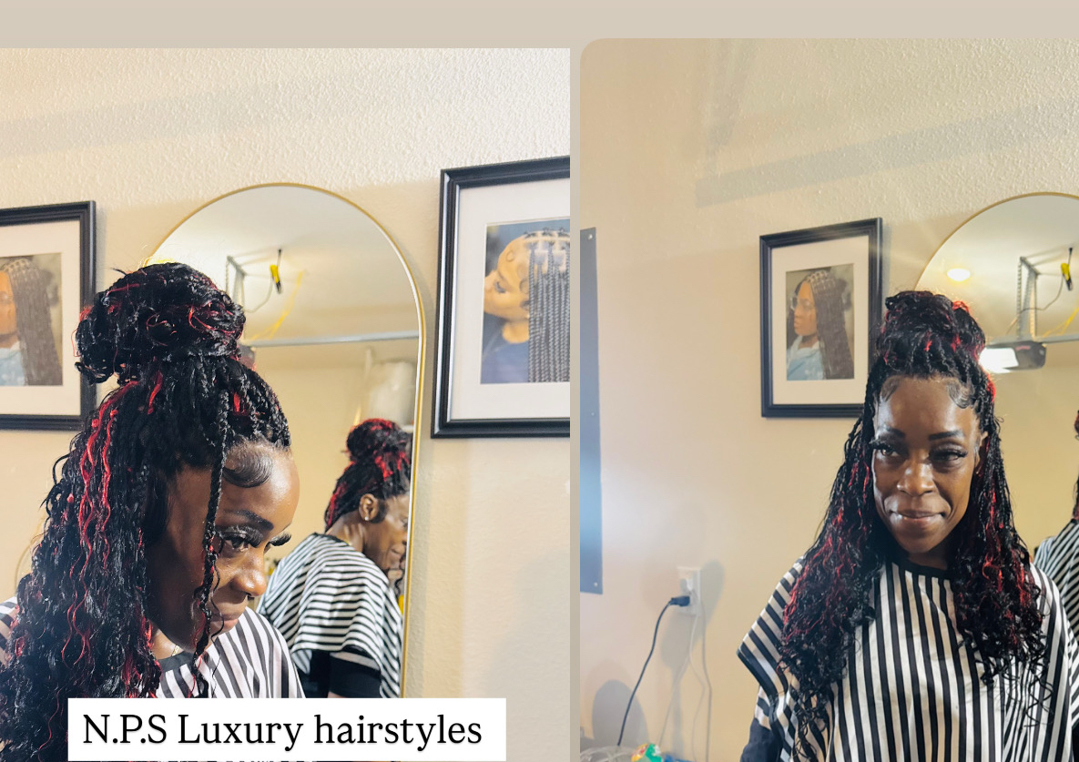 Box braid boho medium midback