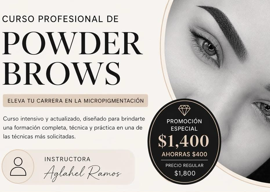 Curso Powder Brows $350 depoosito