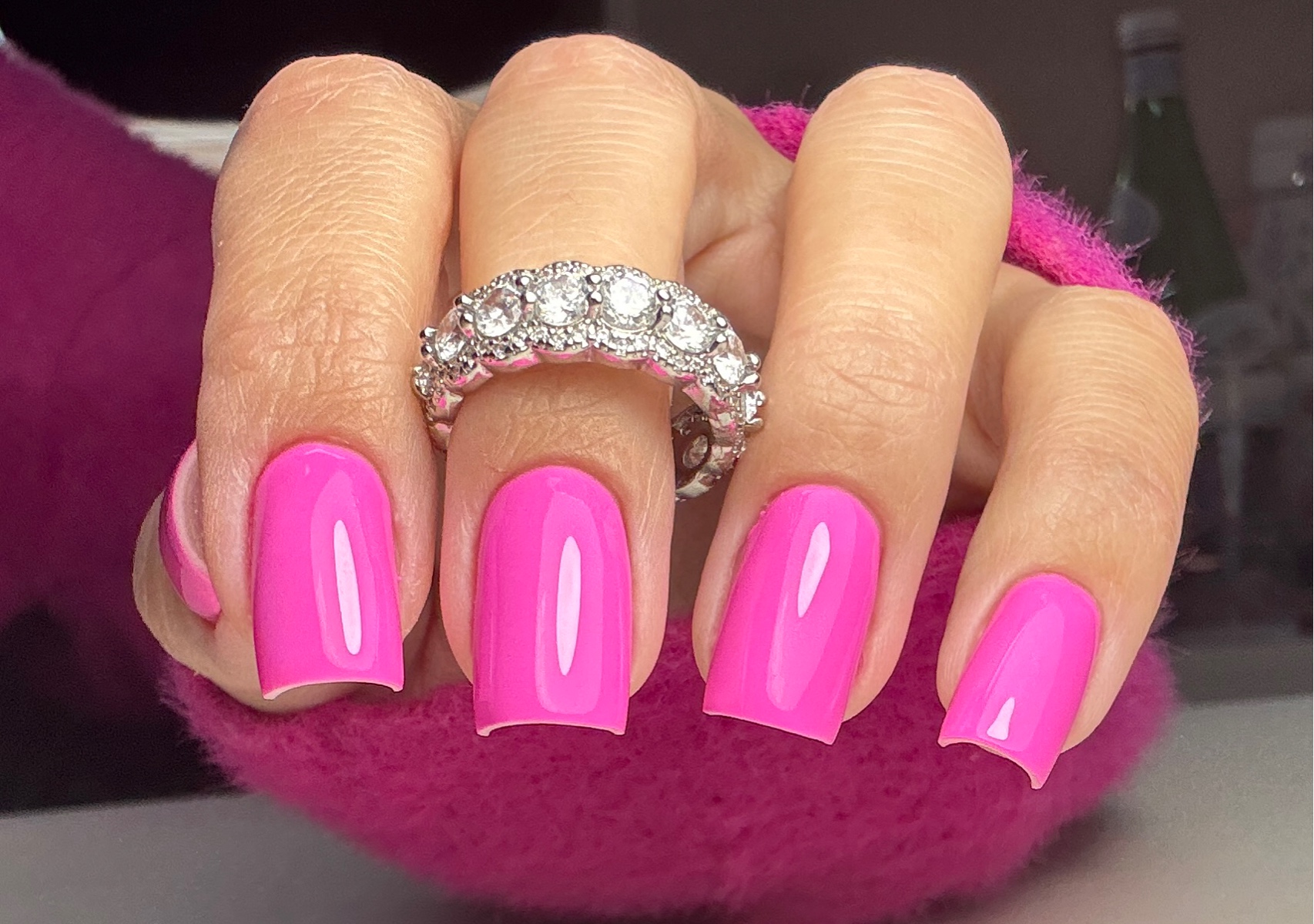 Hard gel or polygel FILL IN - medium length