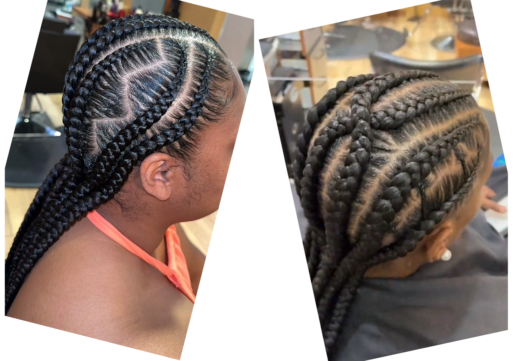 Stitch Feed in braids (3-6) with shampoo