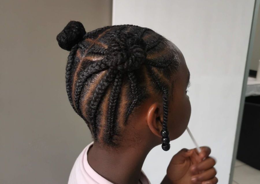 2 phondos kids cornrows (without hairpiece)