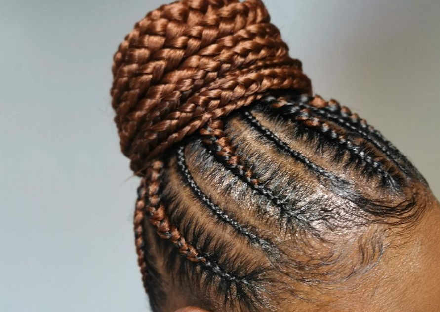 Stitch braids (updo)