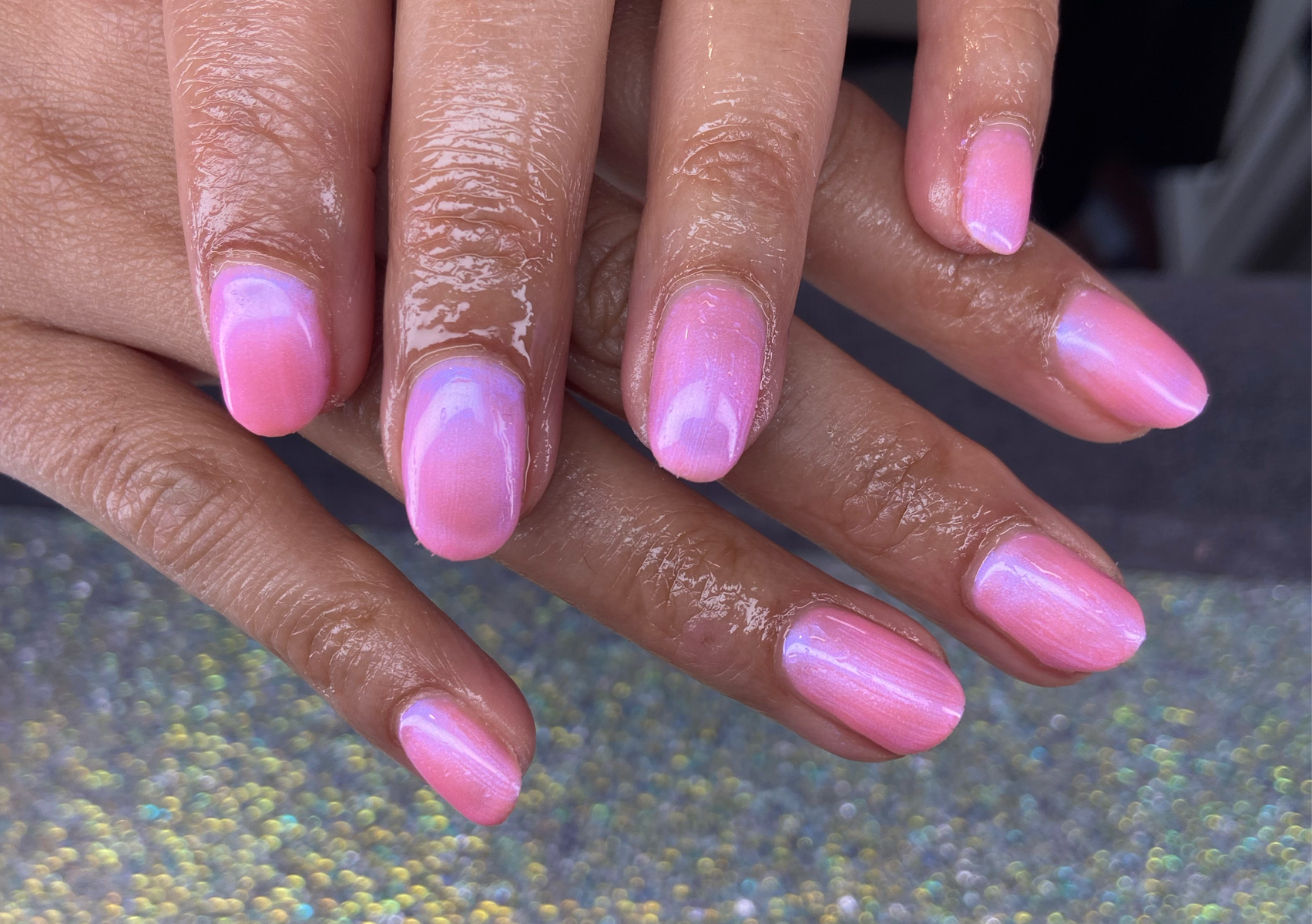 Gel Manicure with block colour