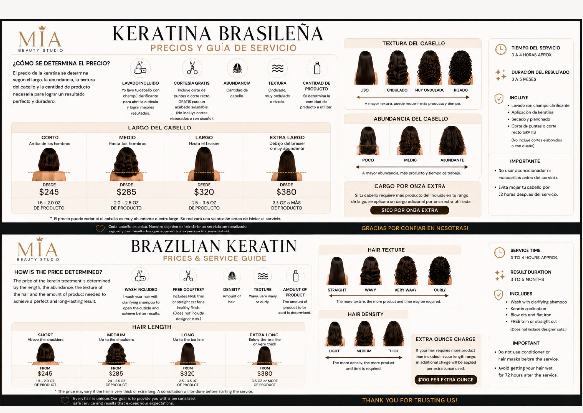 Keratin Treatment, Haircut and Hair Blowout