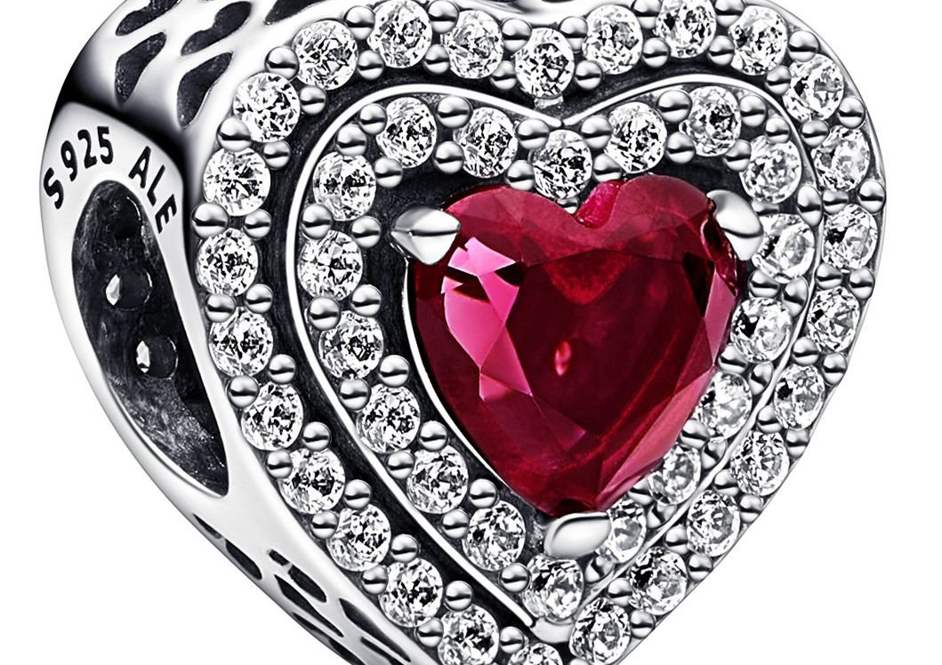 Pandora Charm de corazón de diamantes