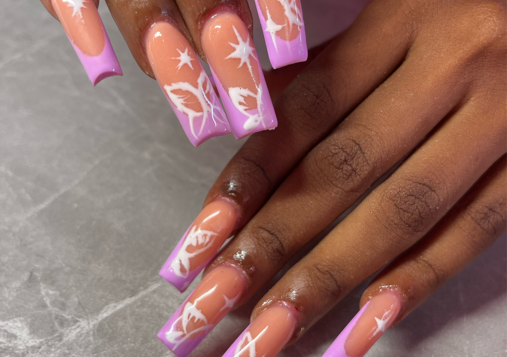 Full Sets w/excess nail art