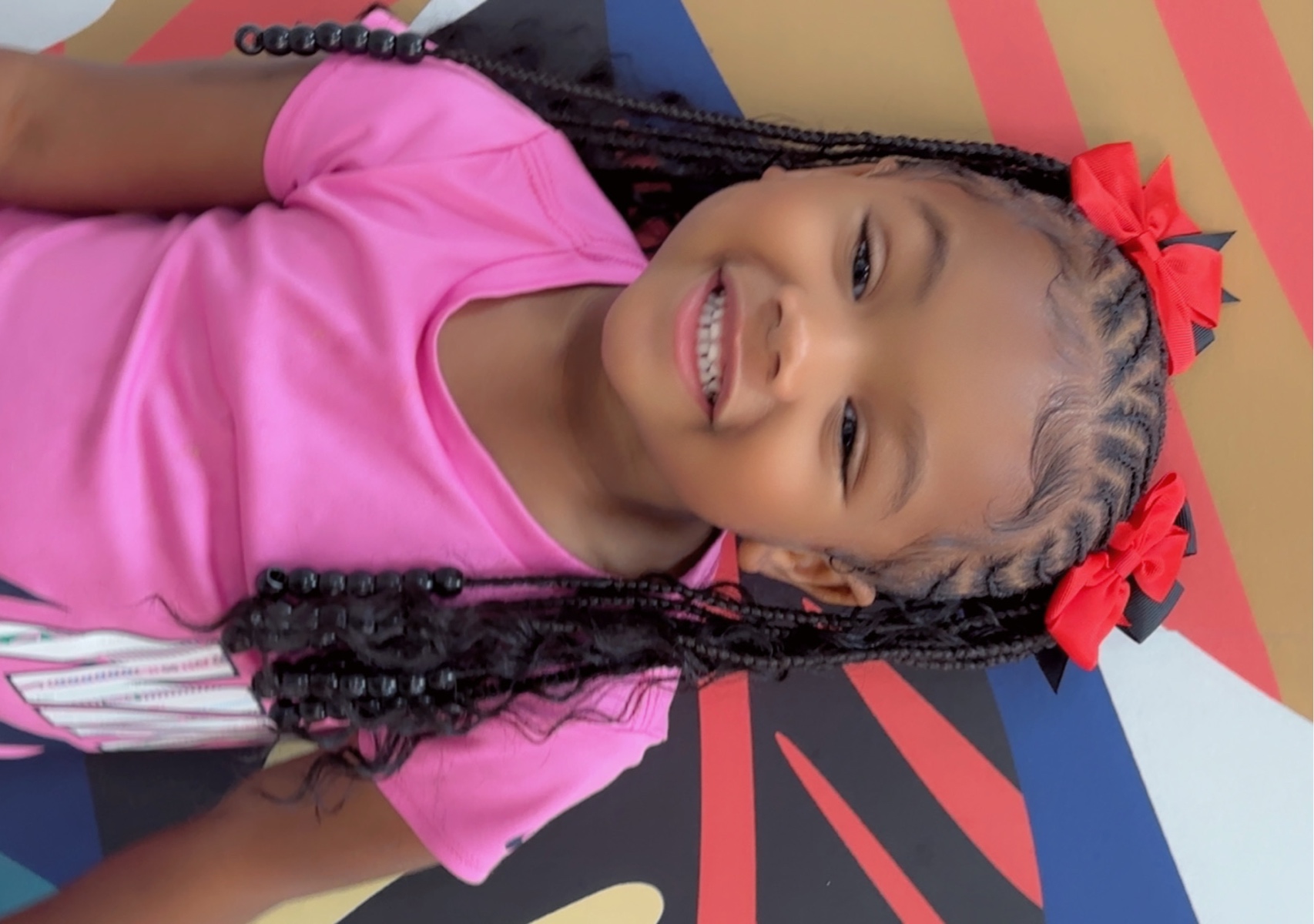 Corn braids with hair added