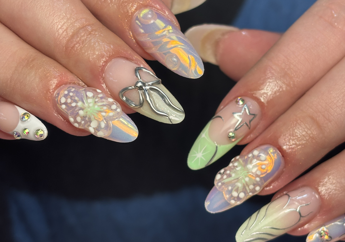 Platinum Acrylic Set (intricate design) 