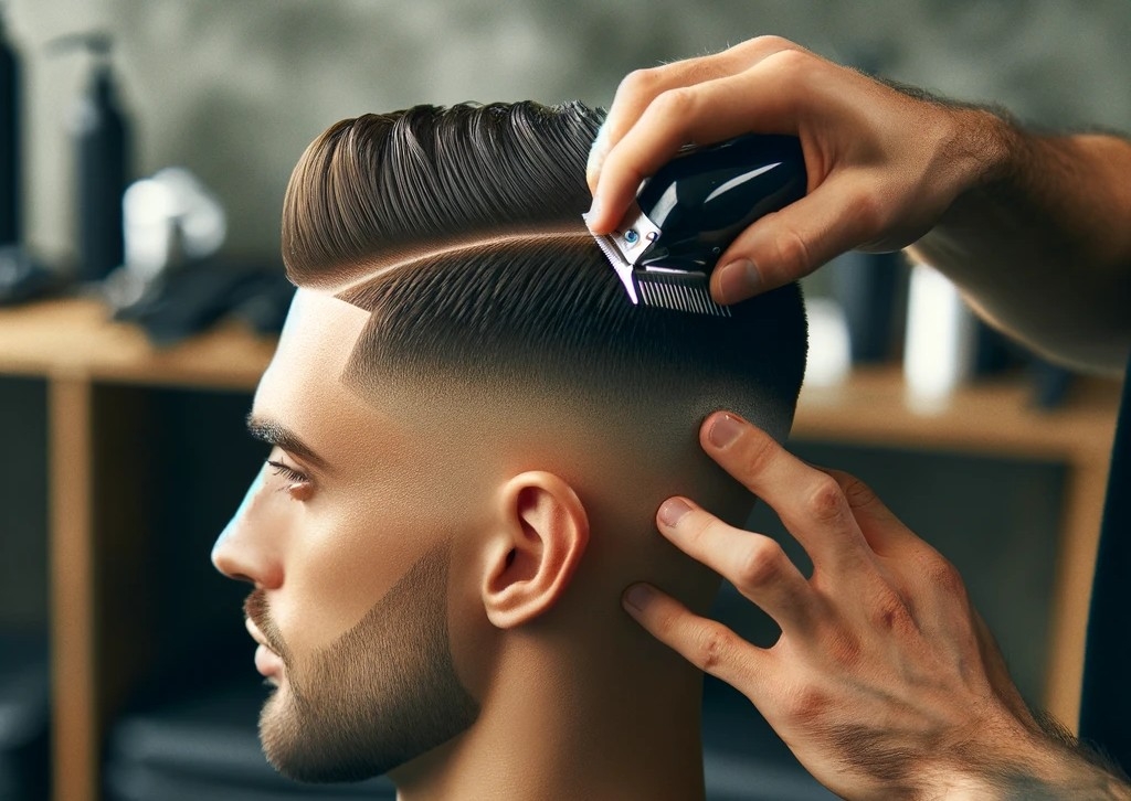 Man's cut skin fade