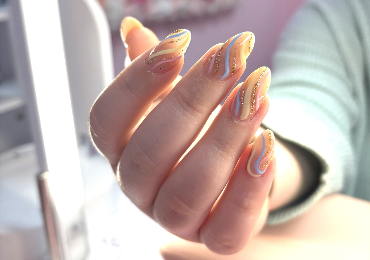 Acrylic full set  (Medium) length 