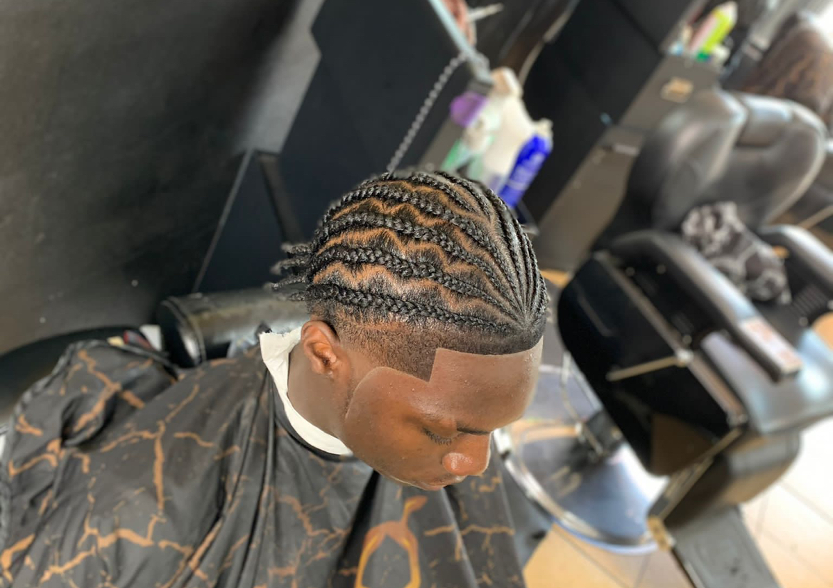 Short hair braid with wash