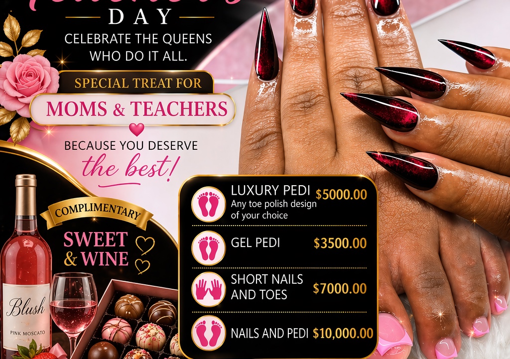 Mother’s and teacher’s day nails combo