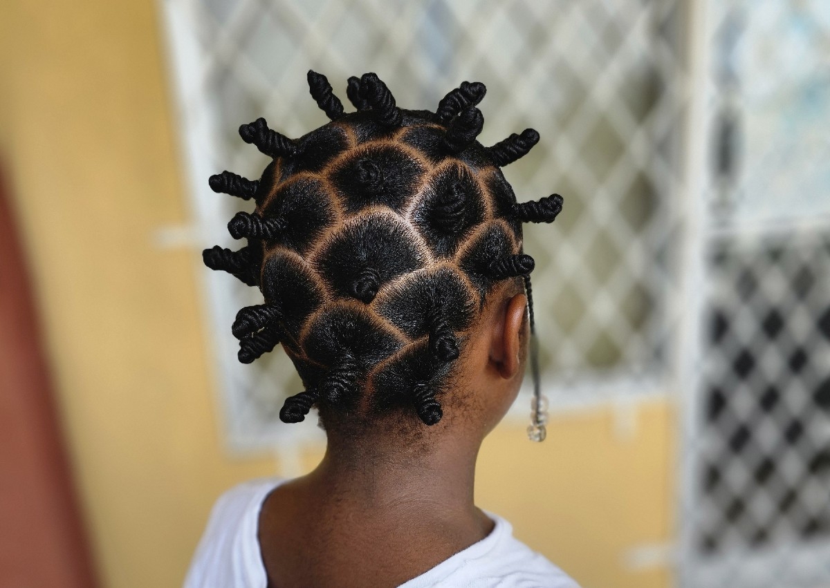 Shampoo & Bantu Knots (chiney bumps)