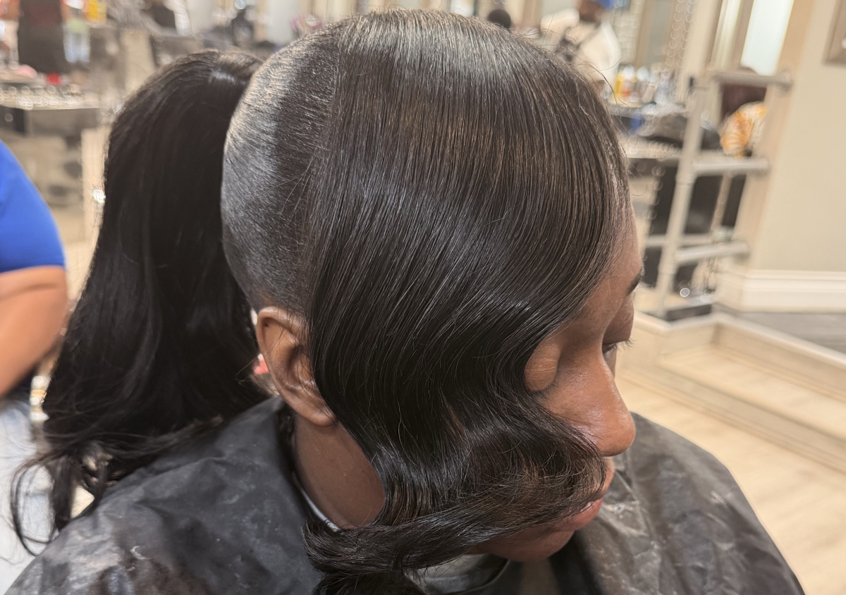 Ponytail w/ bang pieces 