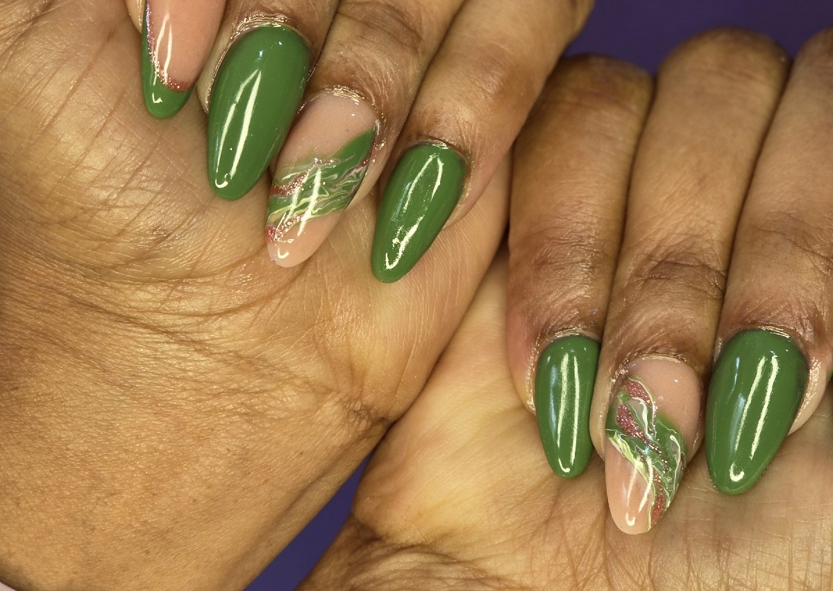Gel on Acrylic tips