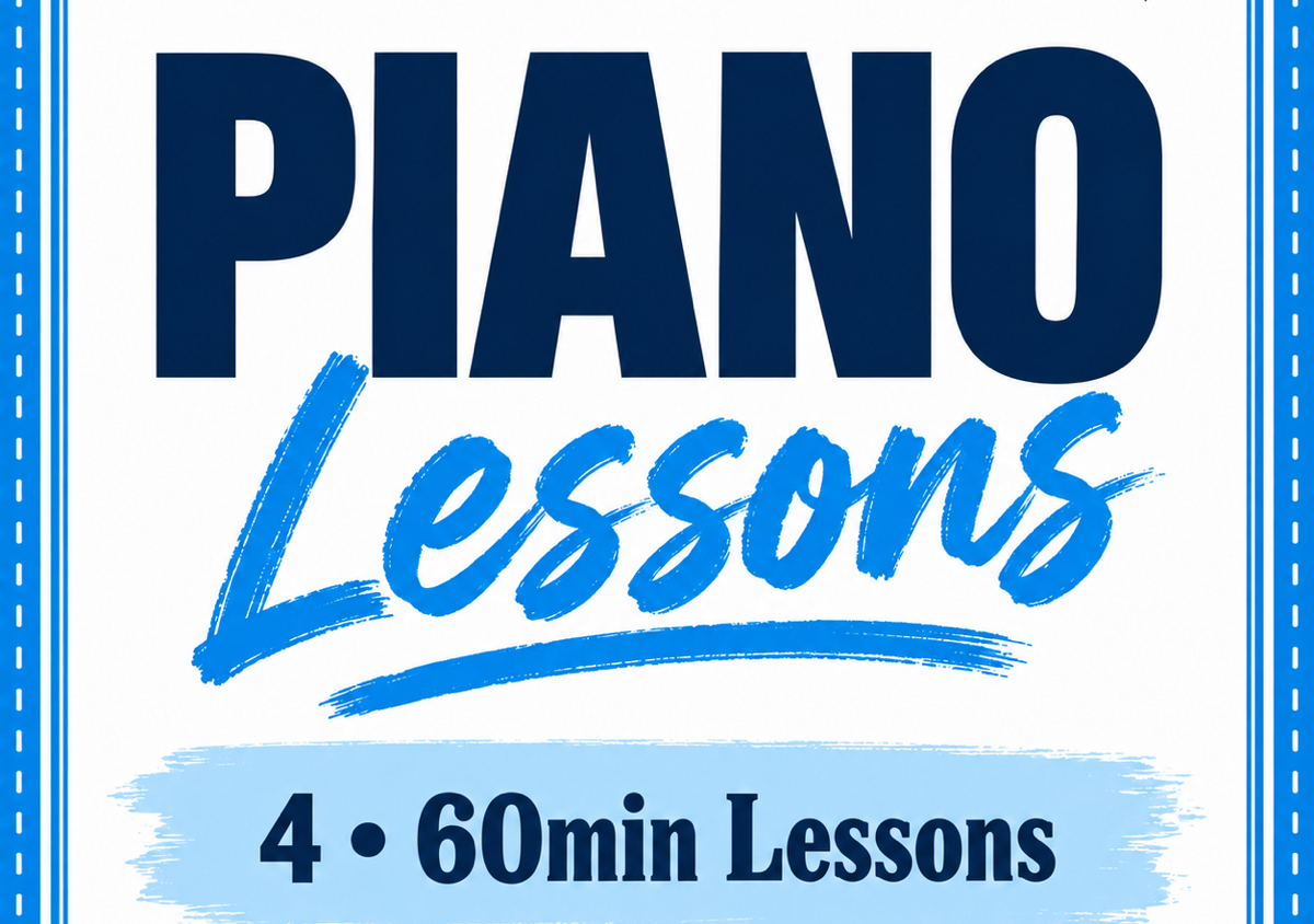 Piano: 4x60mim Lessons