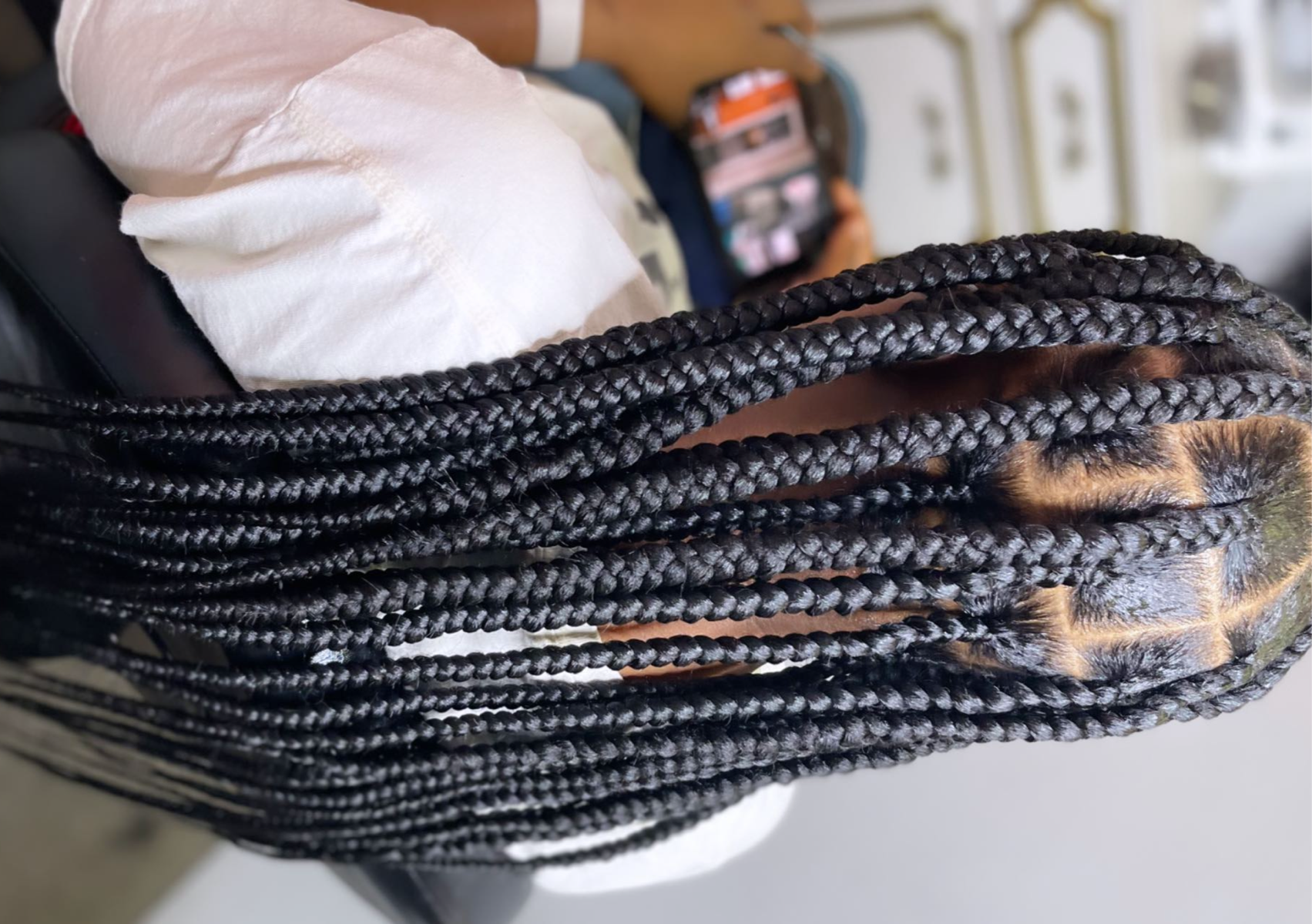 Large Knotless Braid Waist Length 
