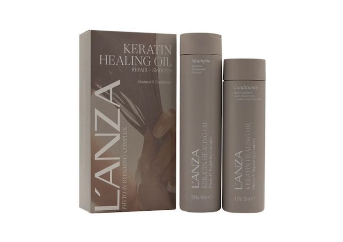 Lanza Repair + Smooth Keratin Healing Oil Shampoo 10.1 oz & Conditioner 8.5 oz Duo