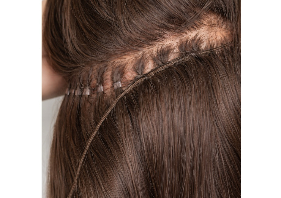 Montura de extensiones cosidas 