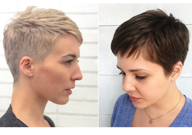 Corte y blower extra extra corto ( cabello largo solo en la coronilla) 