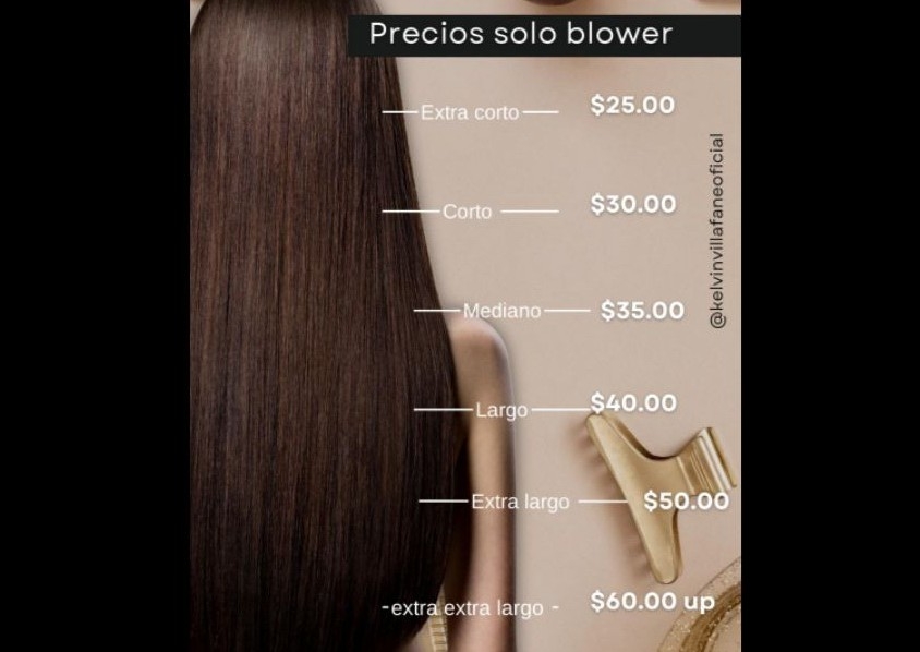 Blower extra corto (cabello hasta el nivel de las orejas)