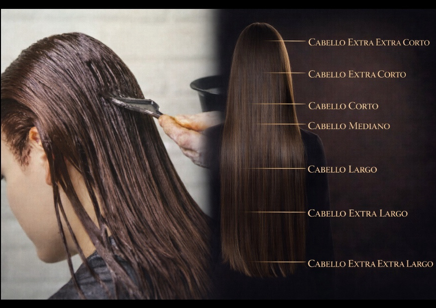 Color full y bower extra largo ( cabello entre el nivel de la cinta de bracier y los codos)