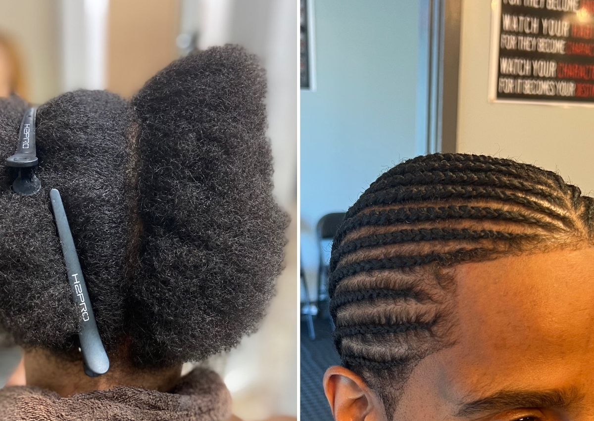 Cornrows  (No hair added)