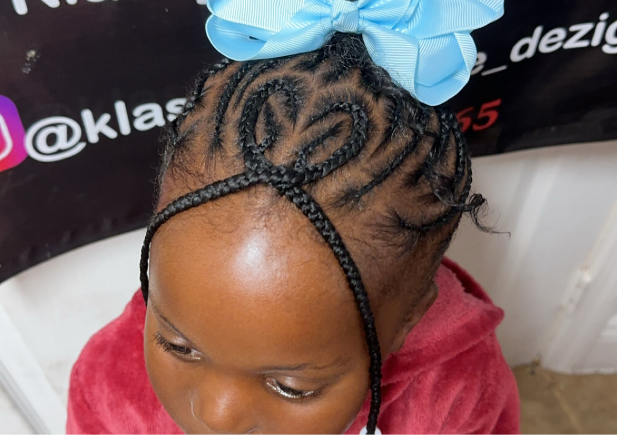 Kids braids w minimal hair added/ hair included