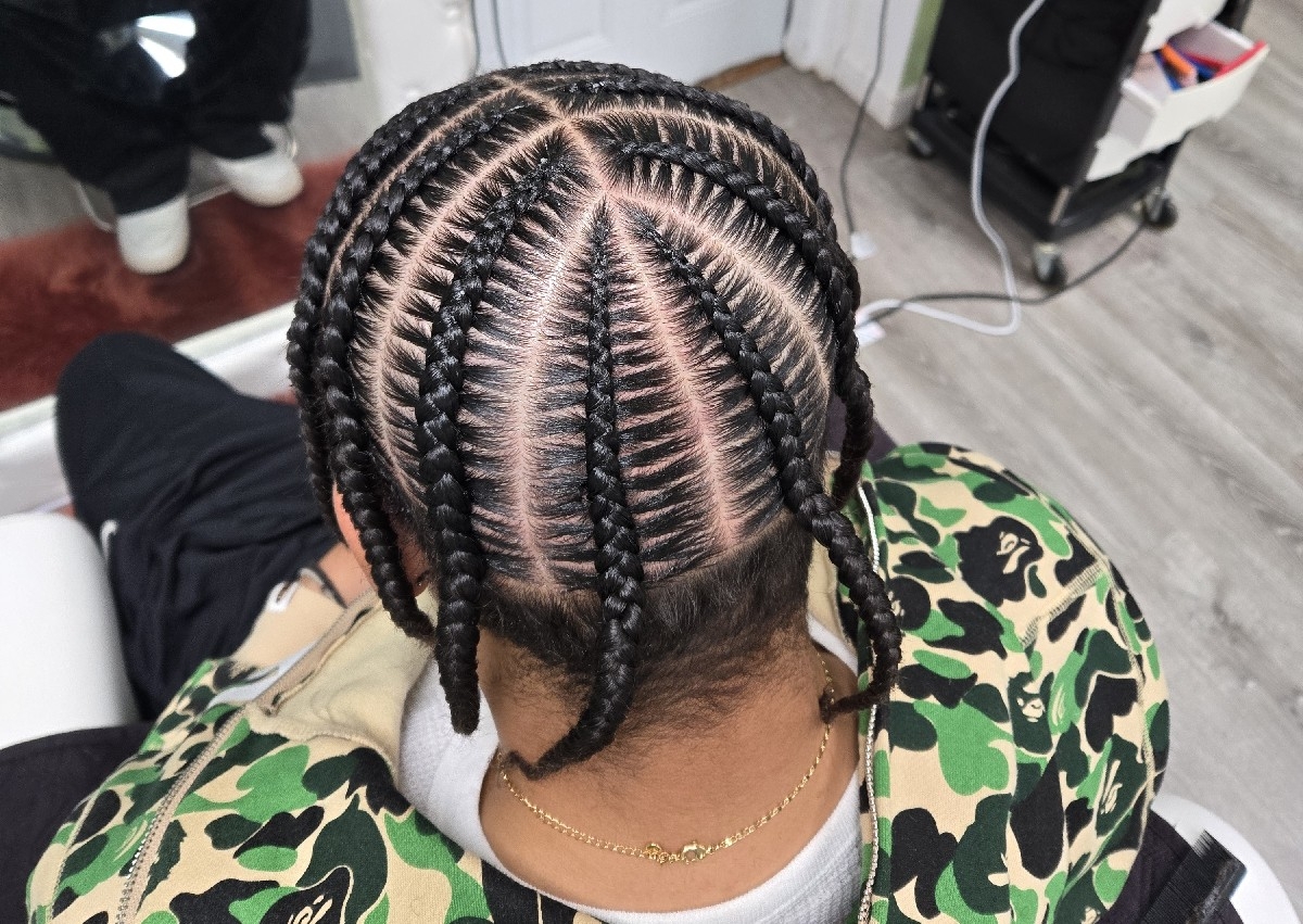 Stitched braids