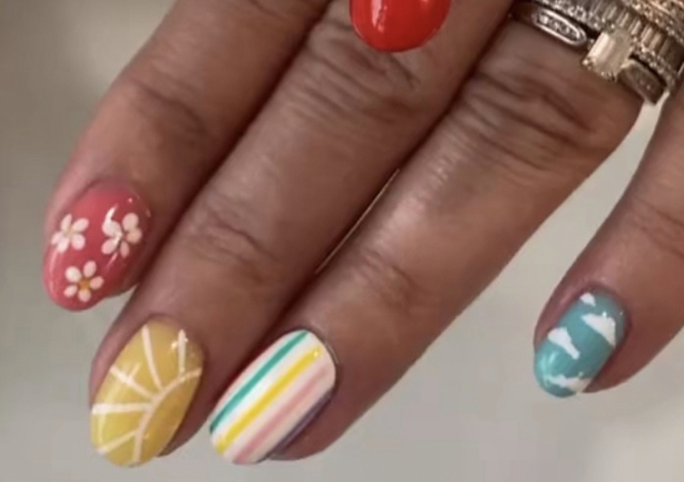Hand Painted Nail Art Add-On up to 10 fingers 