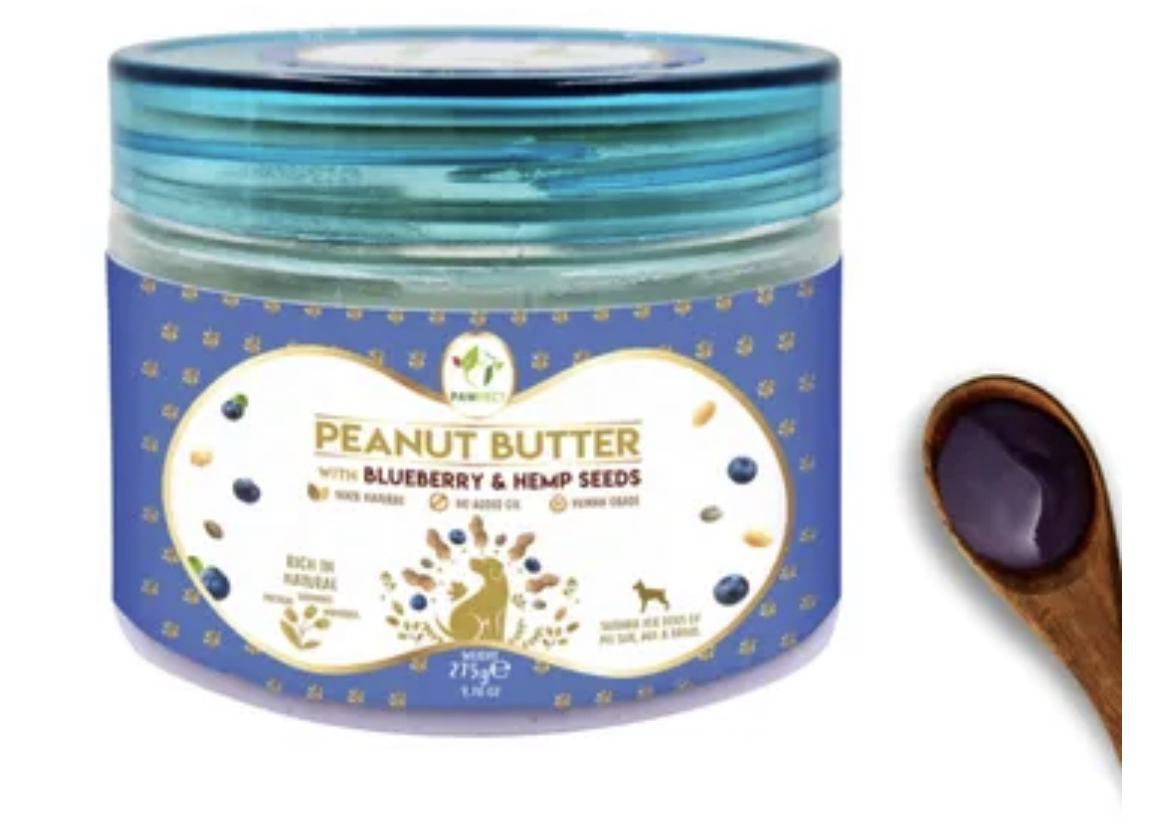 Peanut Butter with Blueberry & Hemp Seeds