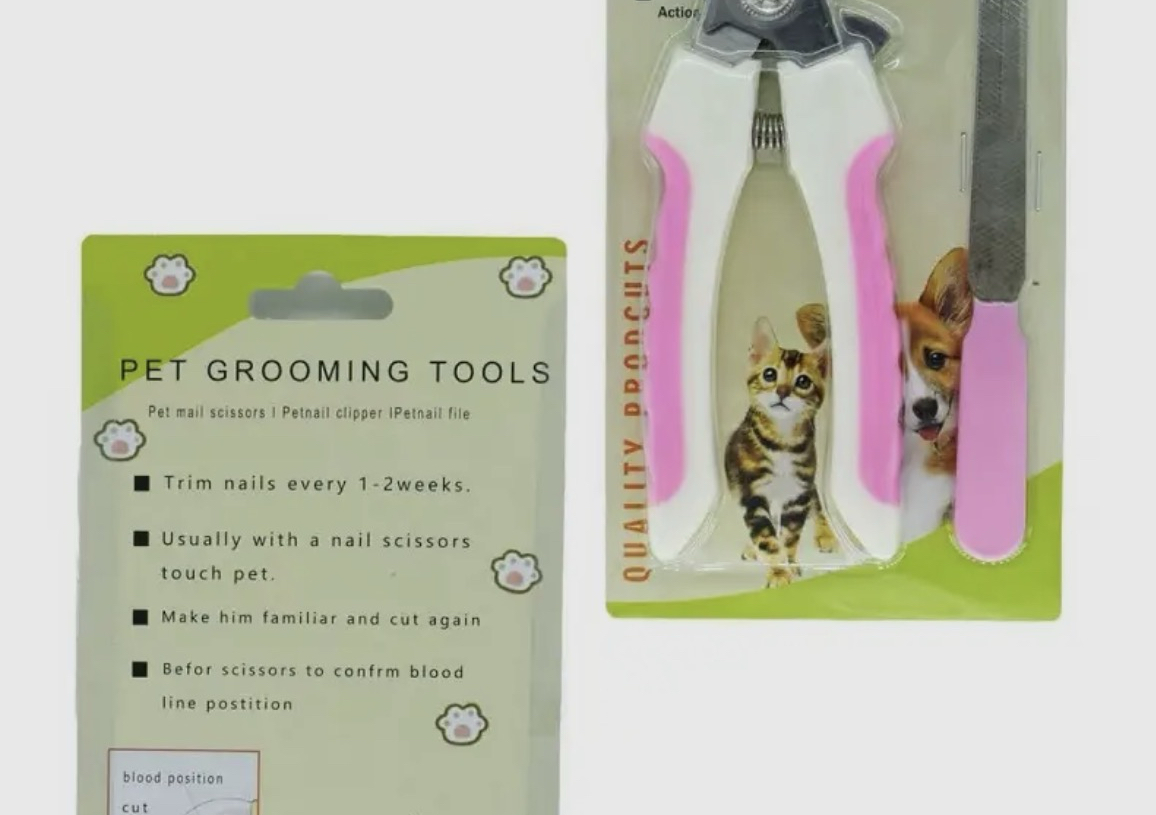 Pet Nail Clipper Set ~ Pink