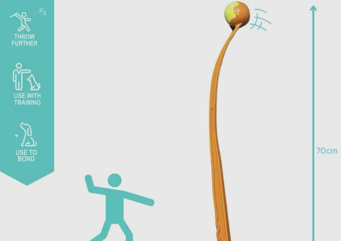 Tennis Ball Launcher & Ball (random colour)