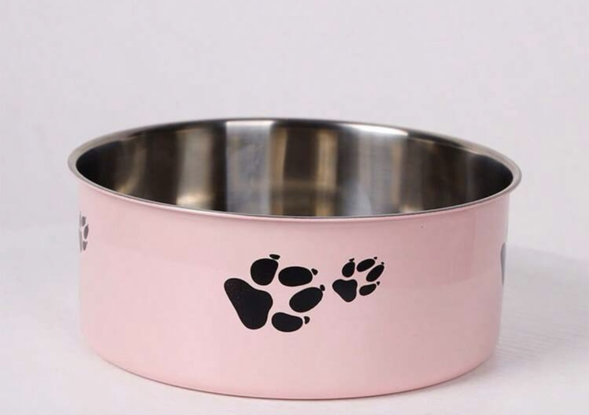 Large Dog Food/Drink Bowl ~ Pink