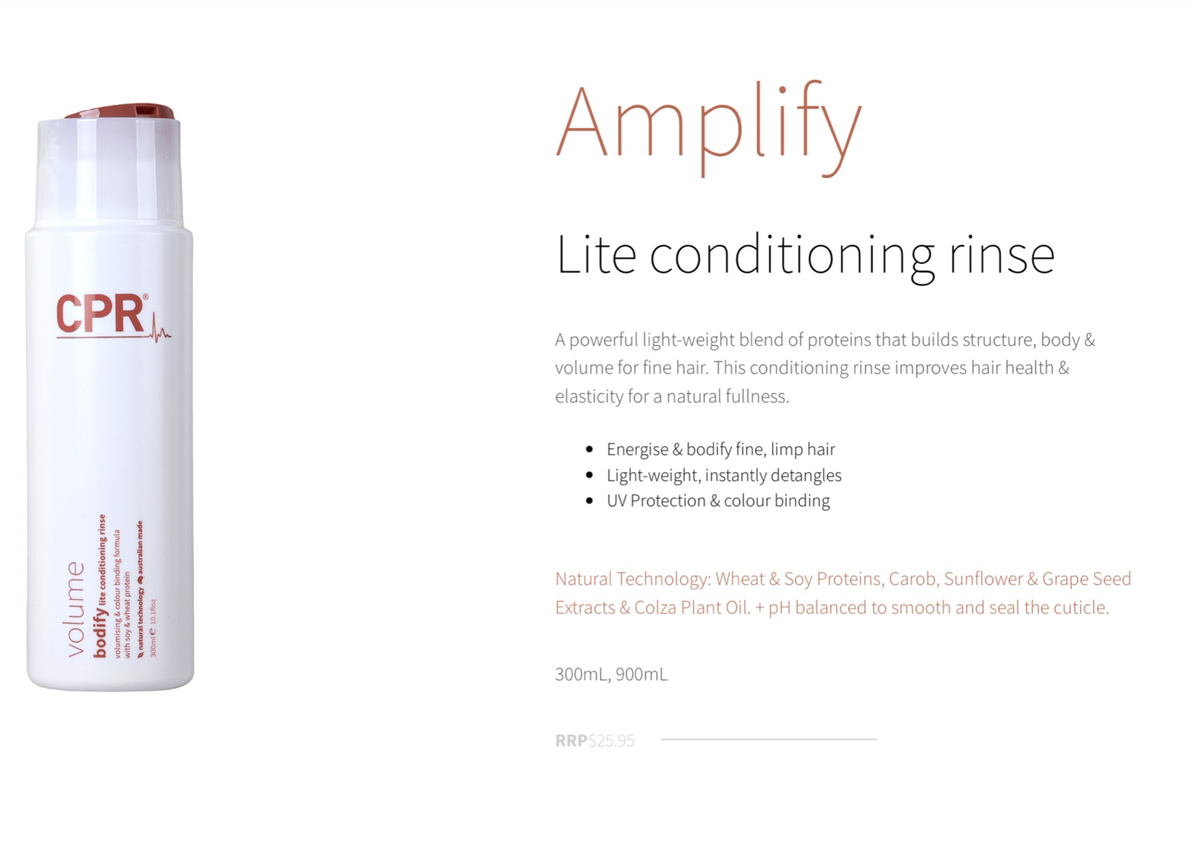 Volume lite conditioning rinse